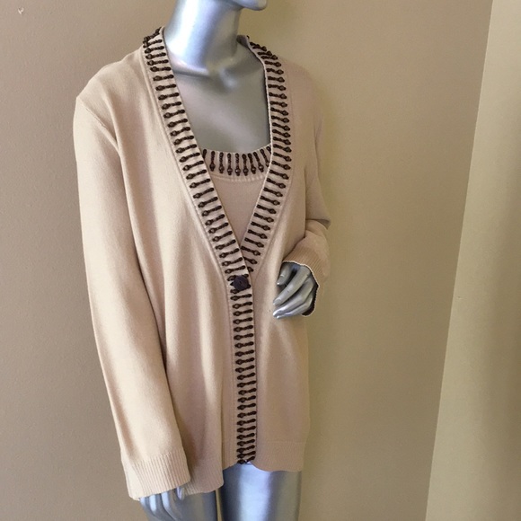 Jones New York Collection Sweater Set Beaded - Picture 6 of 13